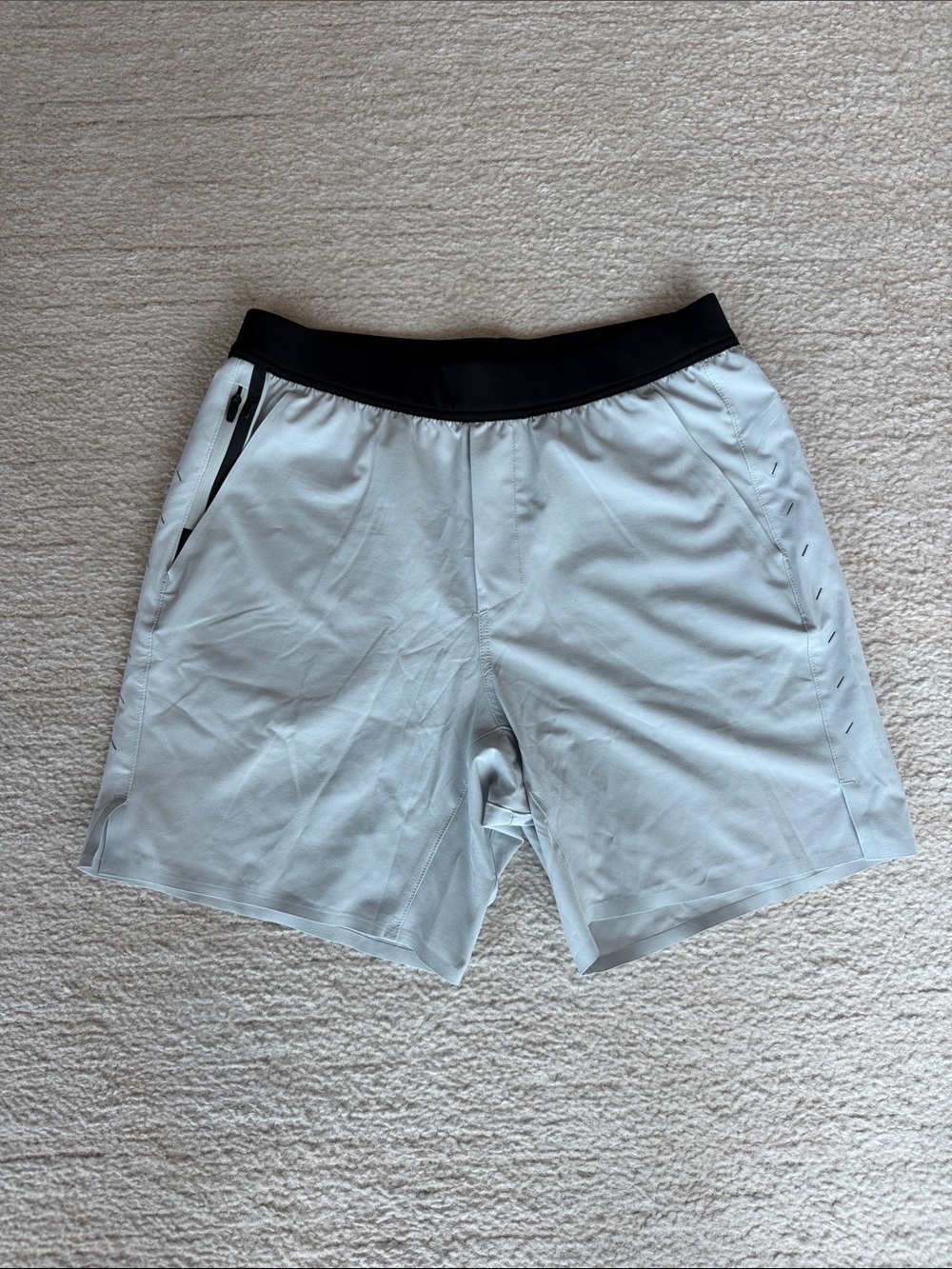 Men’s Ten Thousand interval shorts unlined, size M • mineral color • 7”